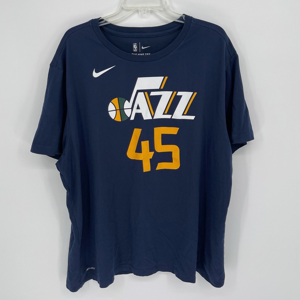 Nike Men's Navy Utah Jazz Donovan Mitchell 45 Dri-Fit Graphic T-Shirt Size‎ XXL
